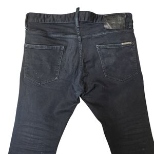DSQUARED2 Men's Black Slim Straight Jeans Made In Italy Designer And Rare